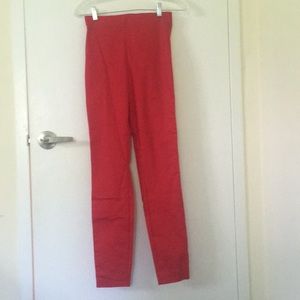 H&M Bright Red Slim Fit Pants Size 2